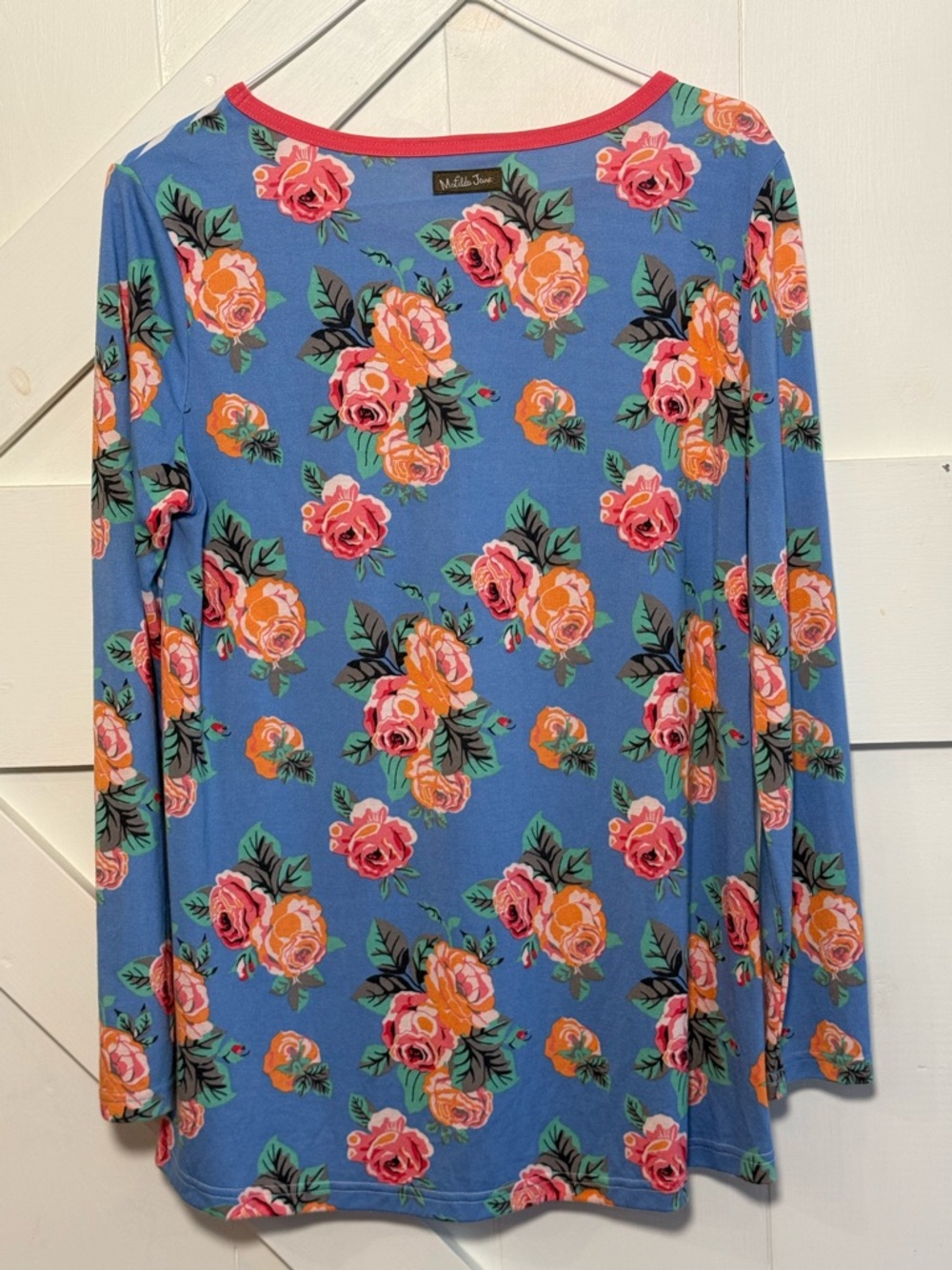 Matilda Jane Women’s Medium Floral Stripe Ruffle Pajama Lounge Set - Picture 6 of 12